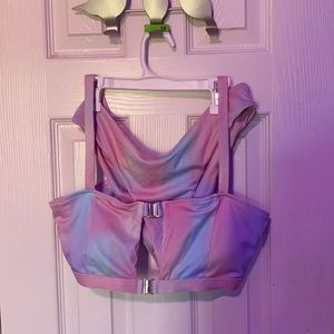 Cotton candy tie-dye bikini two piece